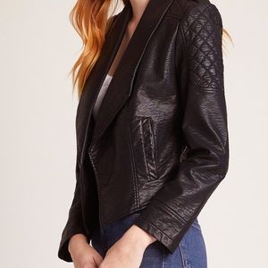 Black Faux Leather Jack by BB Dakota Jacket